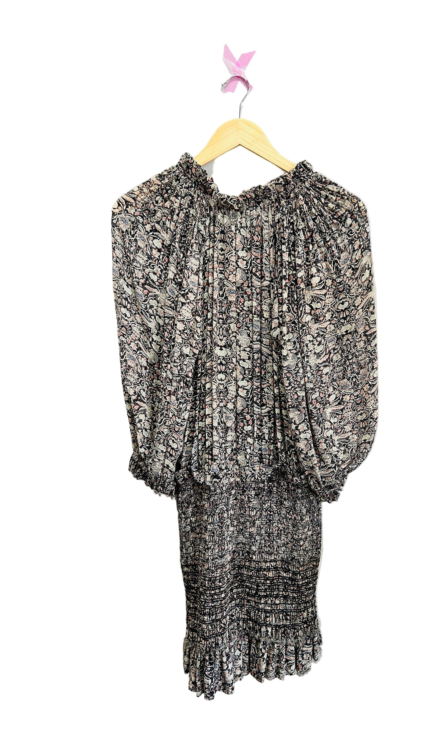 Isabel Marant Printed Silk Drop Waist Dress Size 0