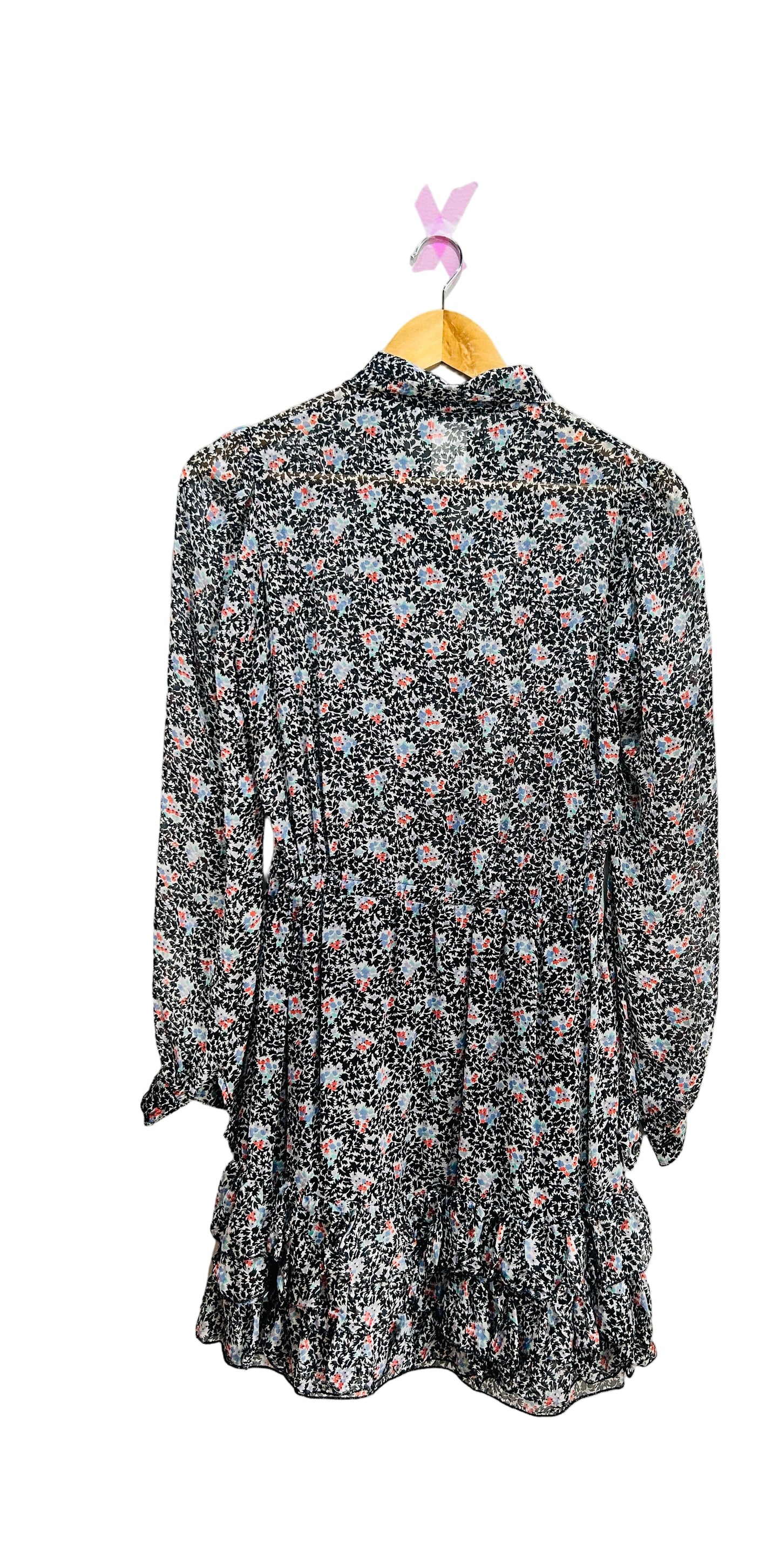 Paul & Joe Black Silk Printed Dress Size 40