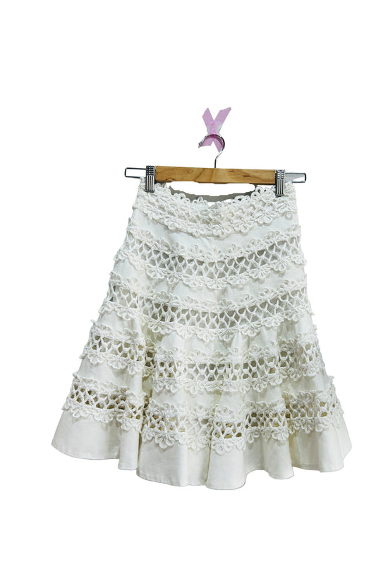 Zimmermann White Linen Skirt Size XS