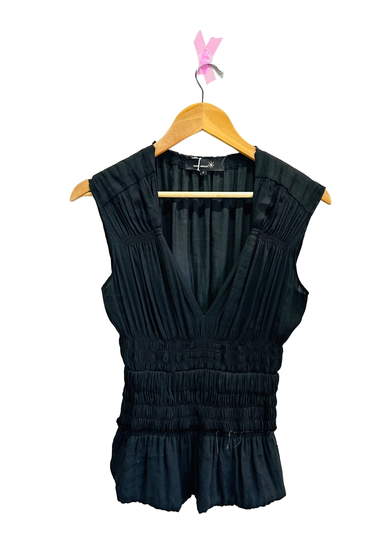 Isabel Marant Black Sleeveless Silk Top Size 0