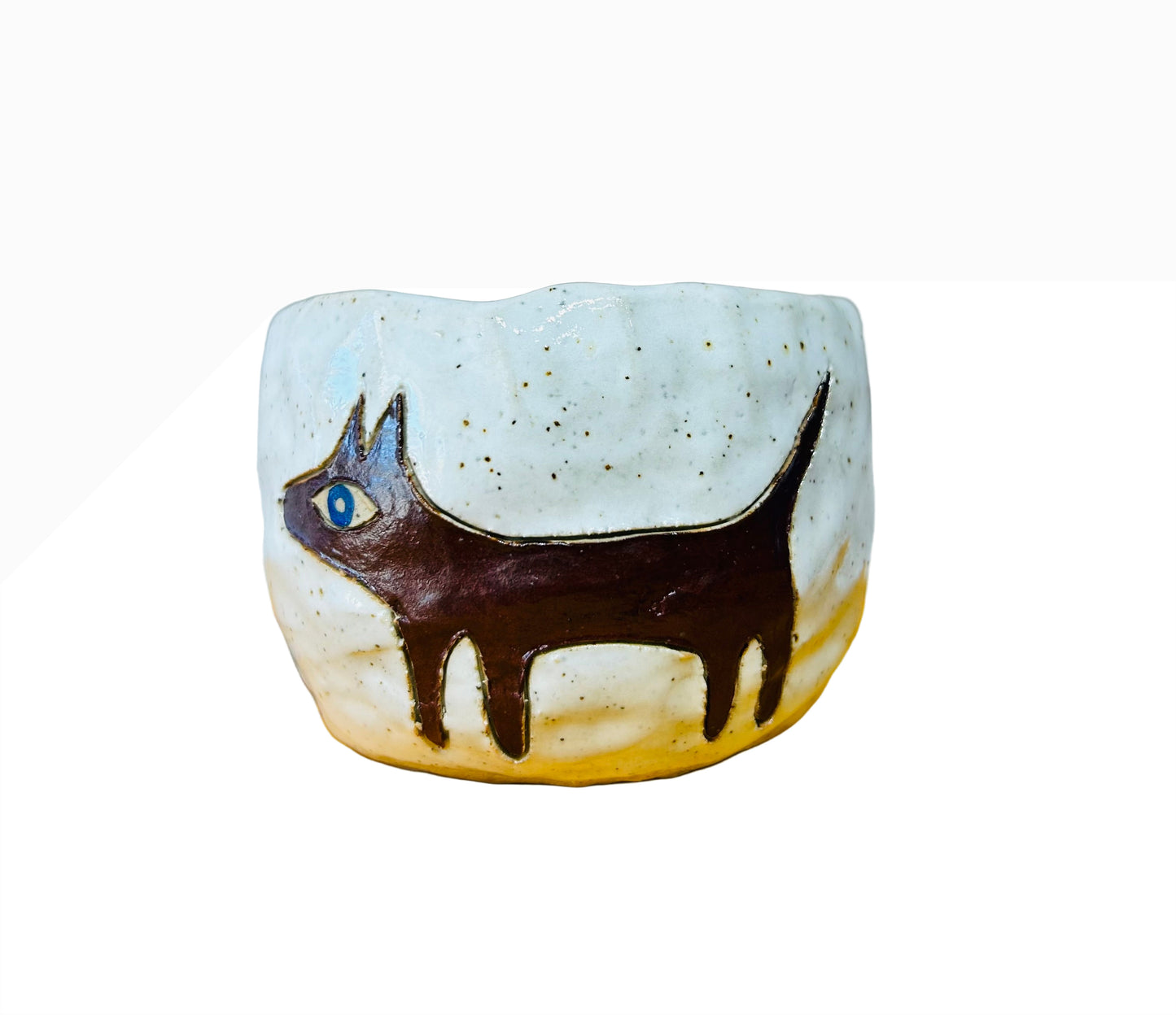 Madi Luschwitz Artist Ceramic Puppy Vessel