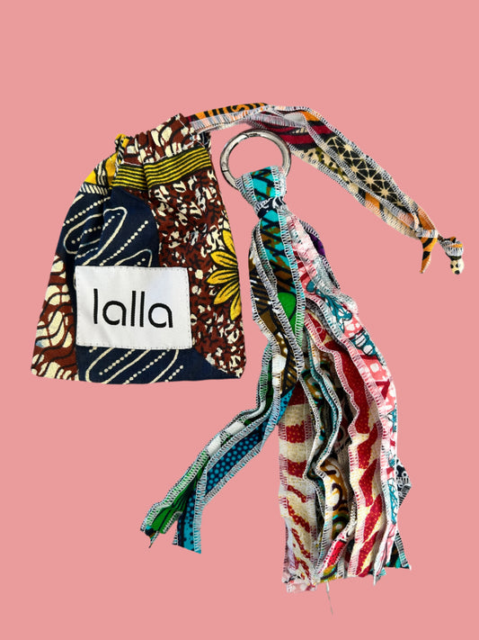 Lalla Marrakech Wax Cloth Bag Key Ring