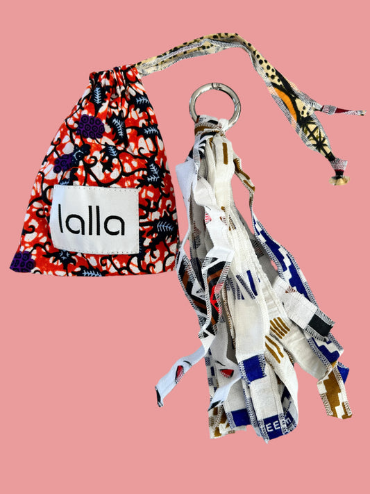 Lalla Marrakech Wax Cloth Bag Key Ring