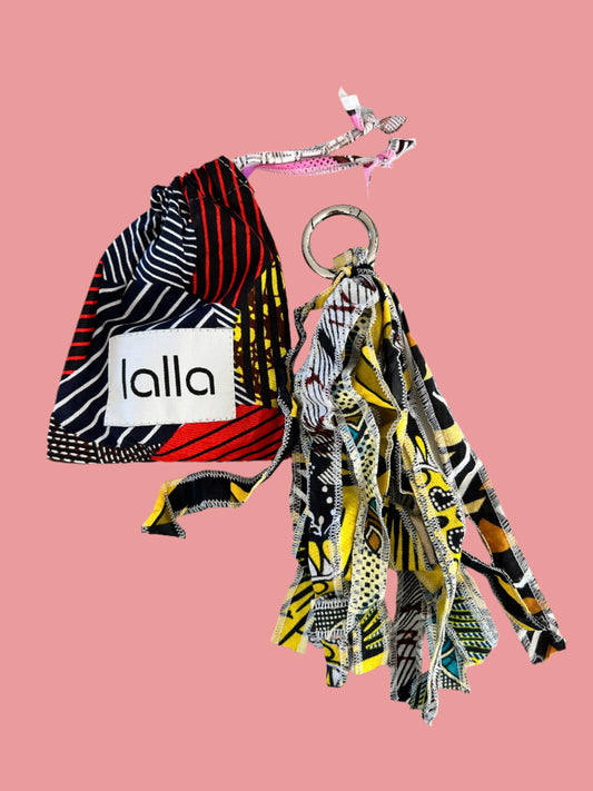 Lalla Marrakech Wax Cloth Bag Key Ring