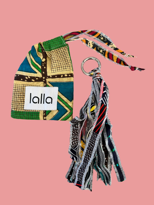 Lalla Marrakech Wax Cloth Bag Key Ring