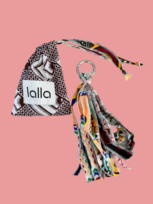 Lalla Marrakech Wax Cloth Bag Key Ring