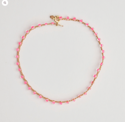 Athena & Co Neon Pink Pipi Anklet