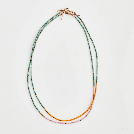 Athena & Co Orange/Seafoam Dawn Necklace