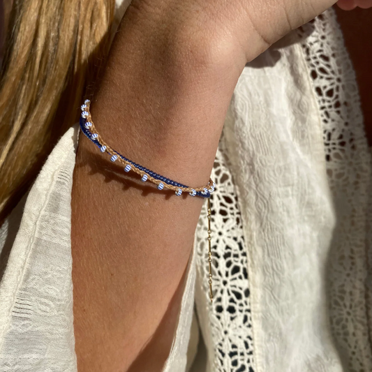 Athena & Co Blue Stripe Pipi Bracelet