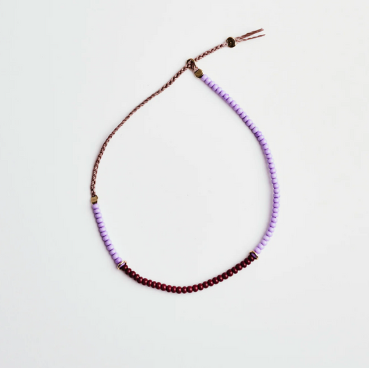 Athena & Co Mahogany/Lilac Delica Braid Bracelet