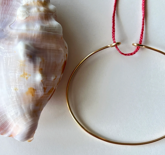 Athena & Co Gold/Dusty Pink Cassis Wire Bracelet Cuff