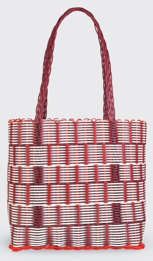 Rayas Medium Panna cotta Woven Basket