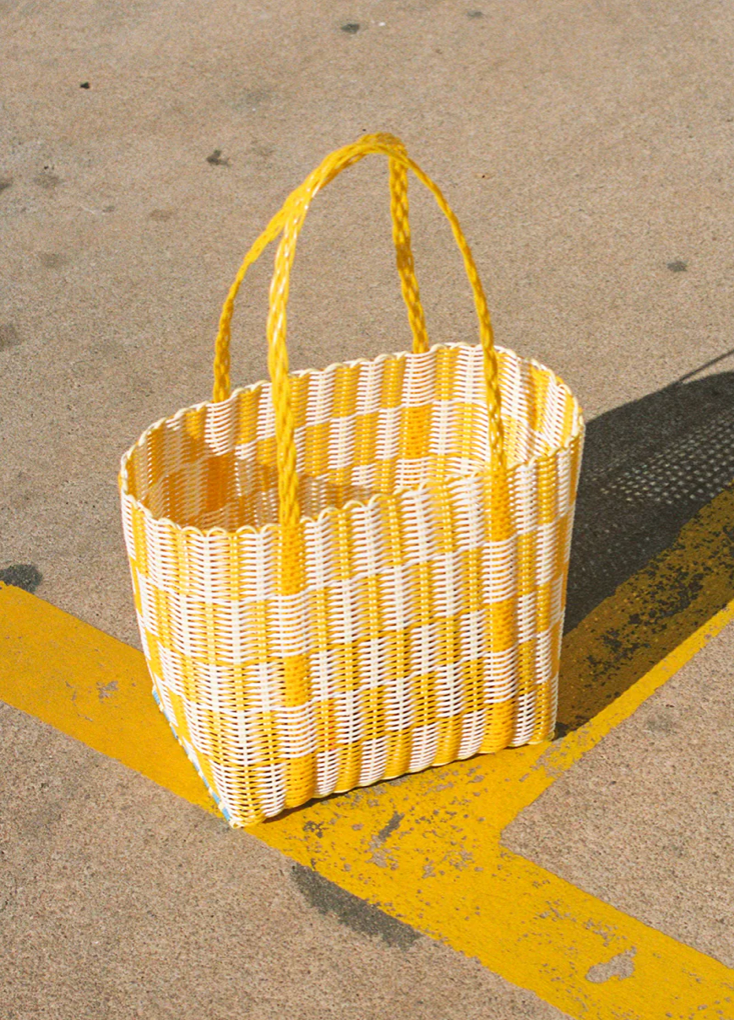 Rayas Medium Limoncello Woven Basket