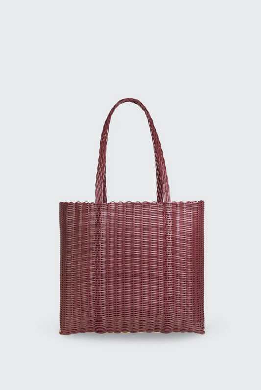 Rayas Large Maroon Woven Basket