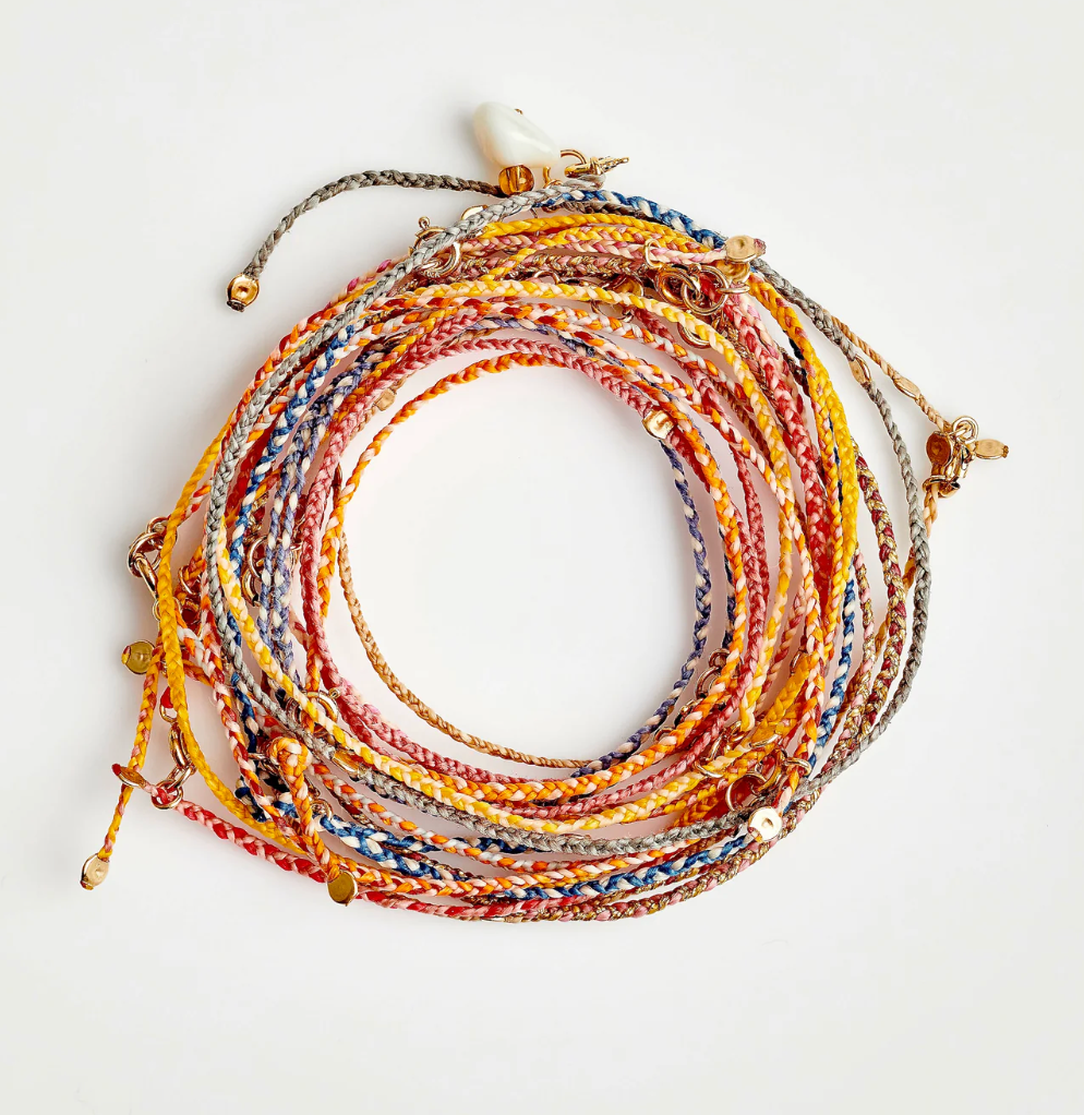 Athena & Co Pink Fine Braid Bracelet