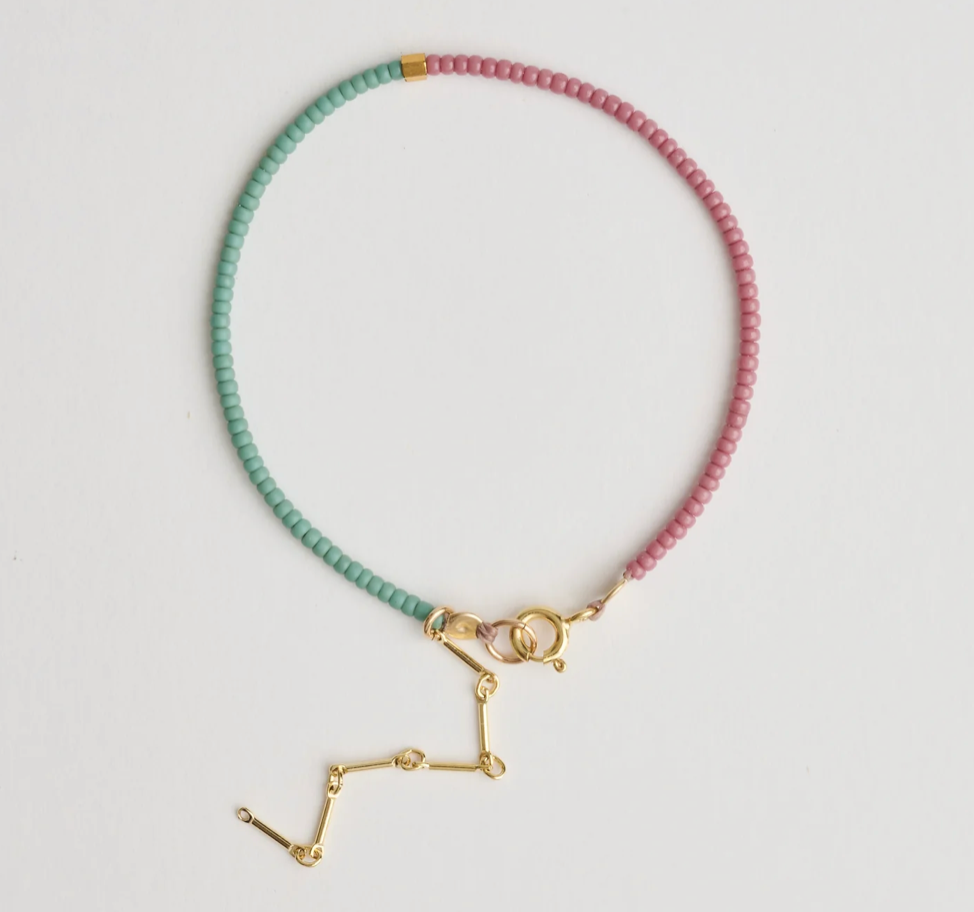 Athena & Co Mauve/Matt Turquoise Line Series Bracelet