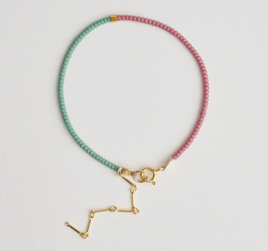 Athena & Co Mauve/Matt Turquoise Line Series Bracelet