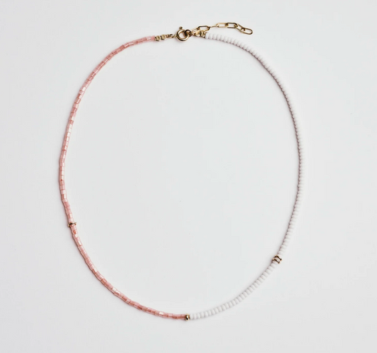 Athena & Co Peach/White Reflects Necklace