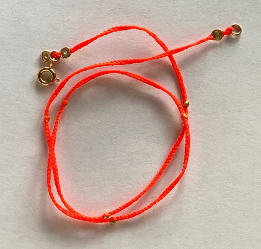 Athena & Co Neon Orange Escape Braided Necklace
