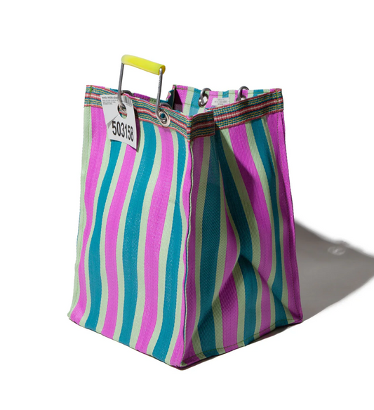 Puebco Green/Pink Large Recycled Rectangle Bag