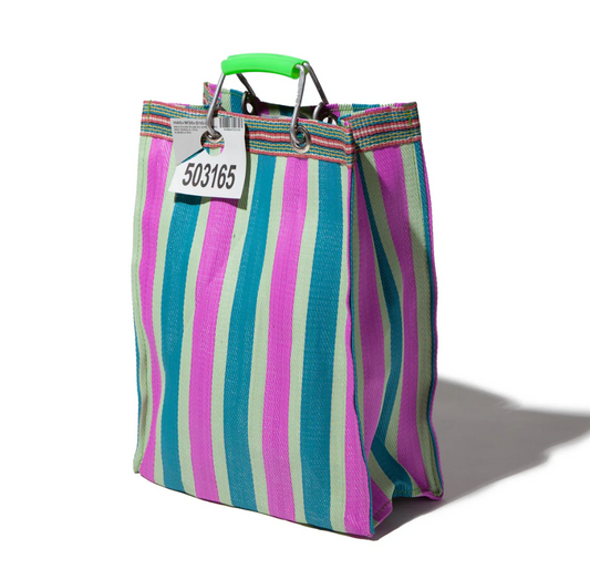 Puebco Green/Pink Medium Recycled Rectangle Bag