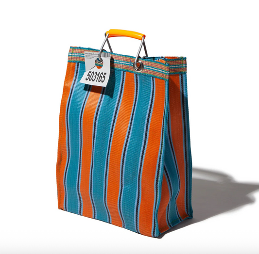 Puebco Orange/Blue Medium Recycled Rectangle Bag