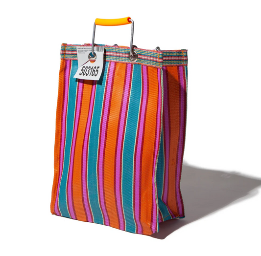 Puebco Orange/Pink Medium Recycled Rectangle Bag