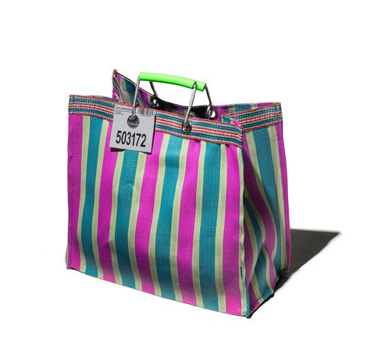 Puebco Green/Pink Recycled Square Bag