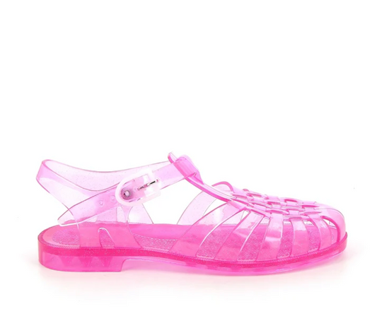 French Sun Sandals Pink Glitter