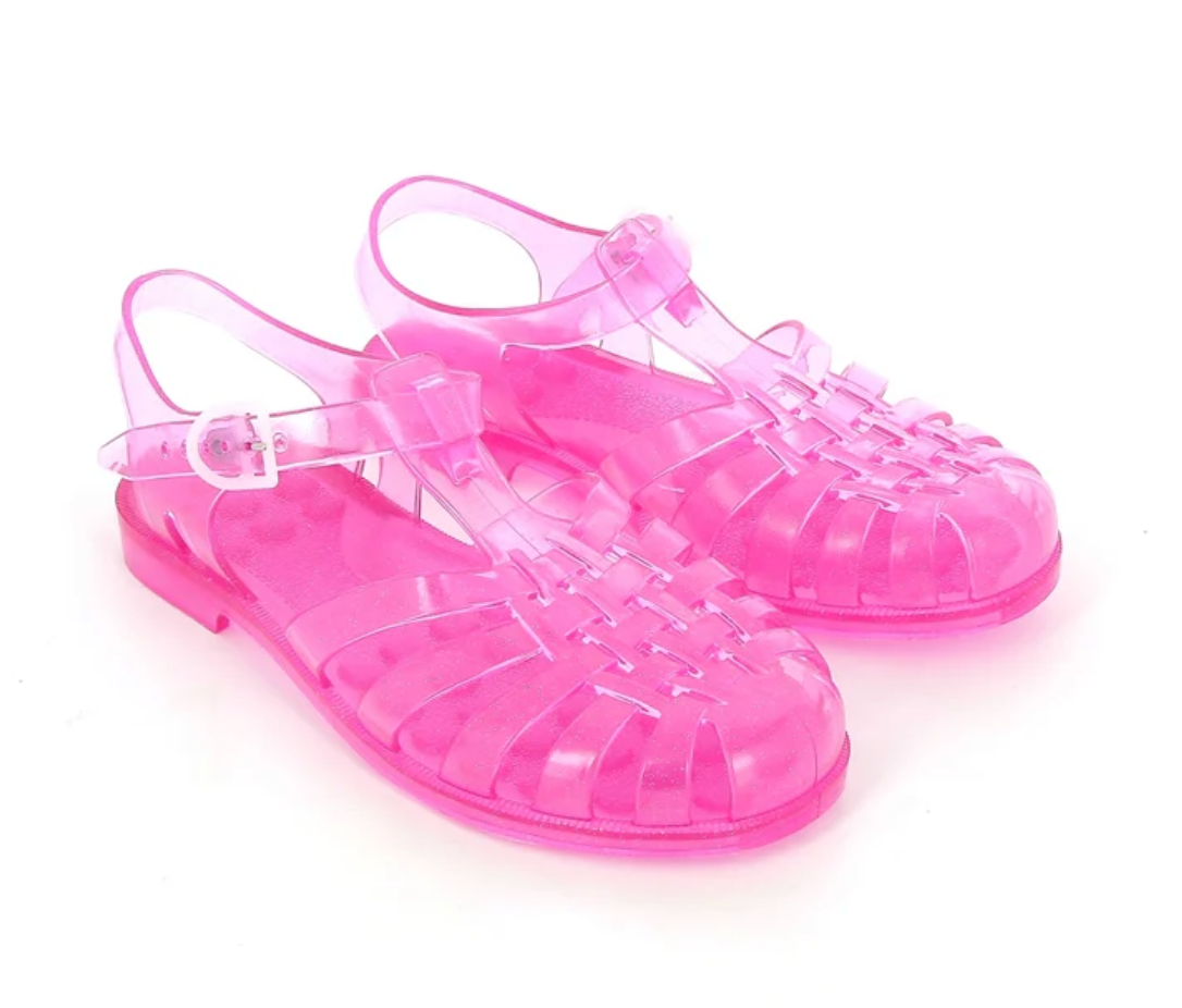 French Sun Sandals Pink Glitter