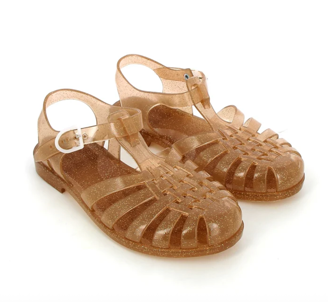 French Sun Sandals Crepe Glitter