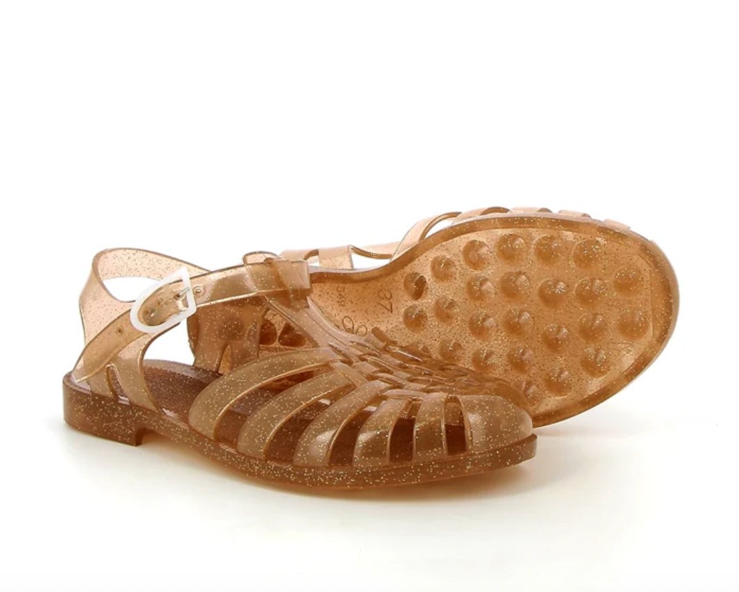French Sun Sandals Crepe Glitter