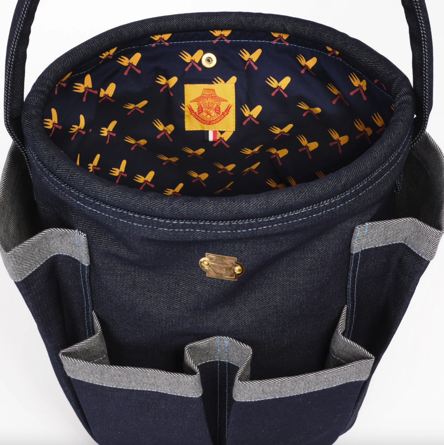 Le Prince Jardinier Large Denim Bucket Bag