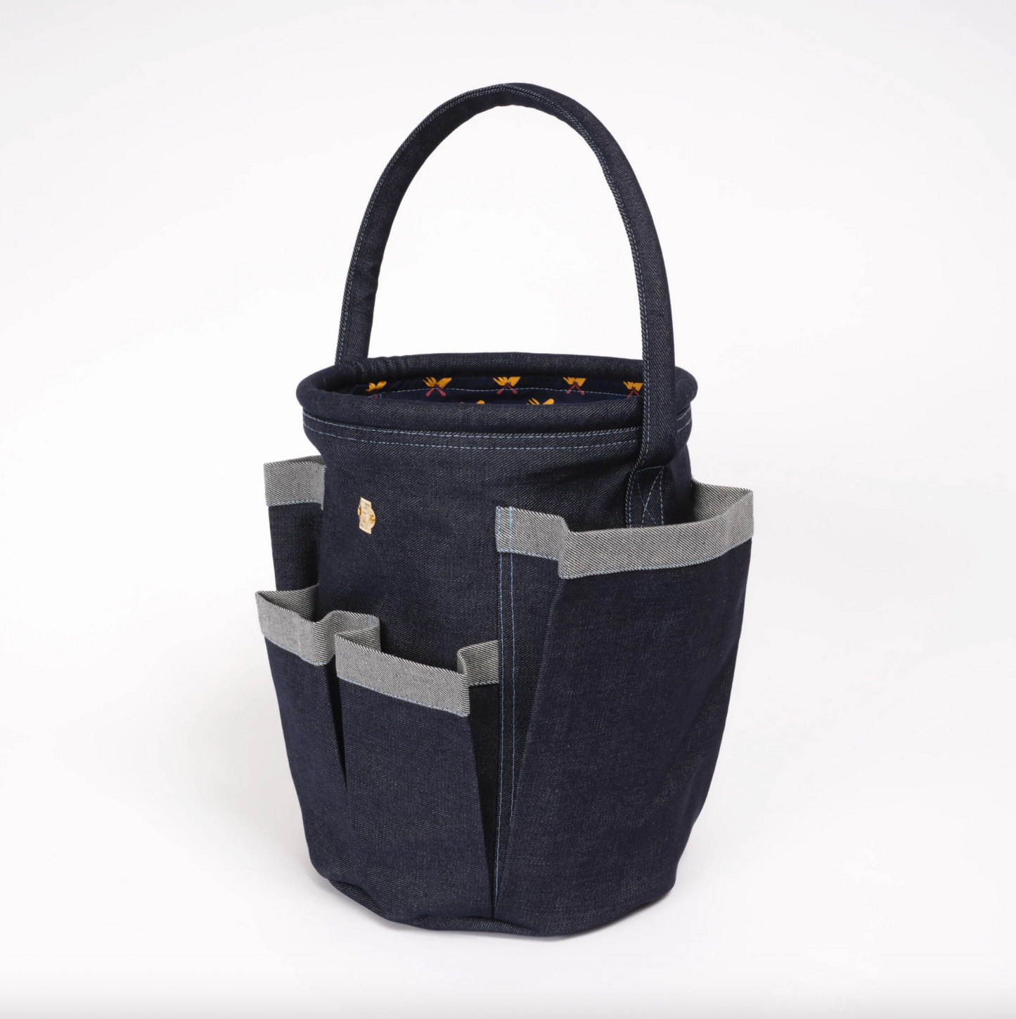 Le Prince Jardinier Large Denim Bucket Bag