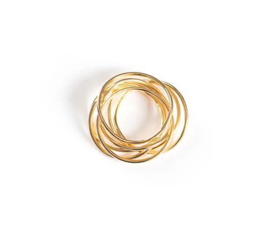 Tassia Canellis Gold 7 Ring Stack Size 55/56