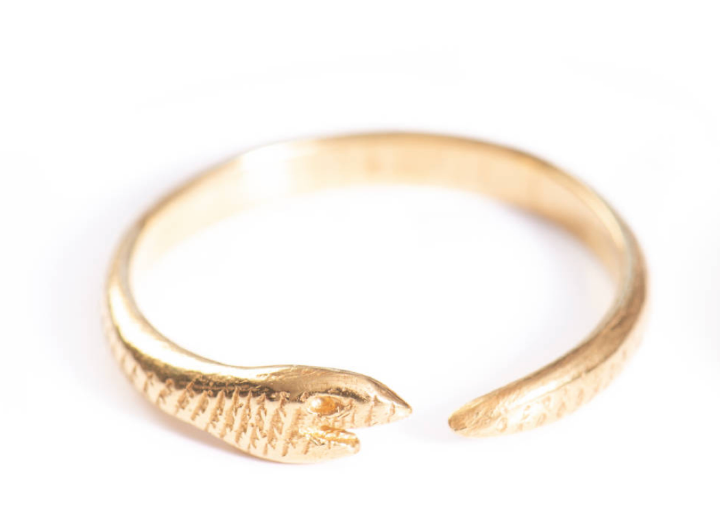 Tassia Canellis Gold Snake Ring One Size