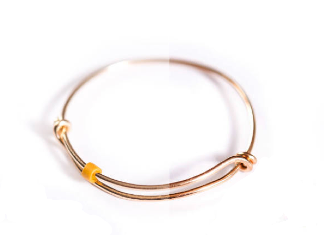 Tassia Canellis Gold/Ochre Sliding Knot Ring