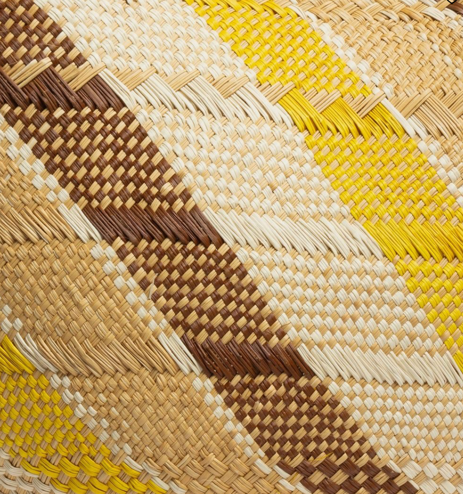 Guanabana Large Yellow/Mustard Canasto Straw Basket