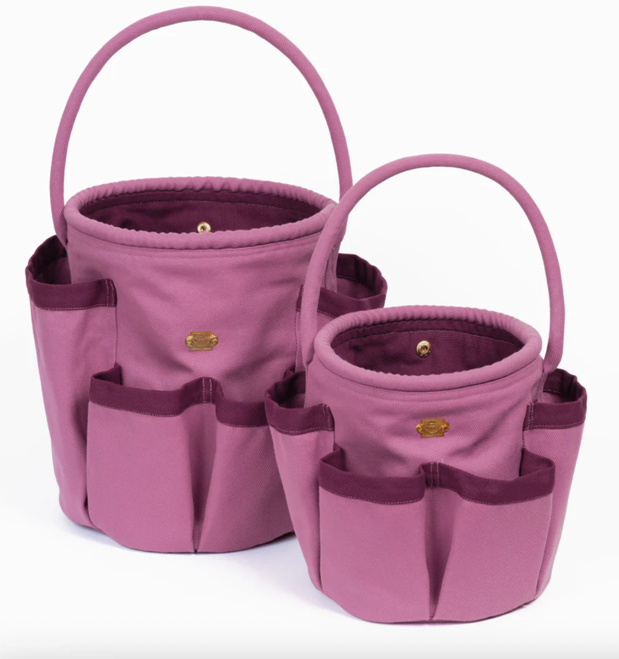 Le Prince Jardinier Large Mauve Cotton Canvas Bucket Bag