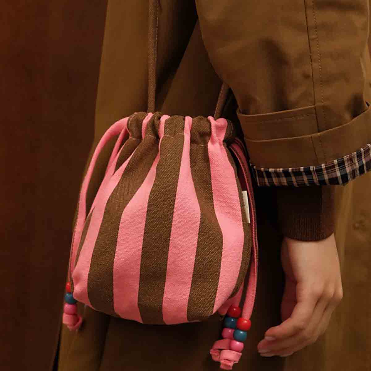 BILLIE BAG STRIPES BRICK / OLIVE