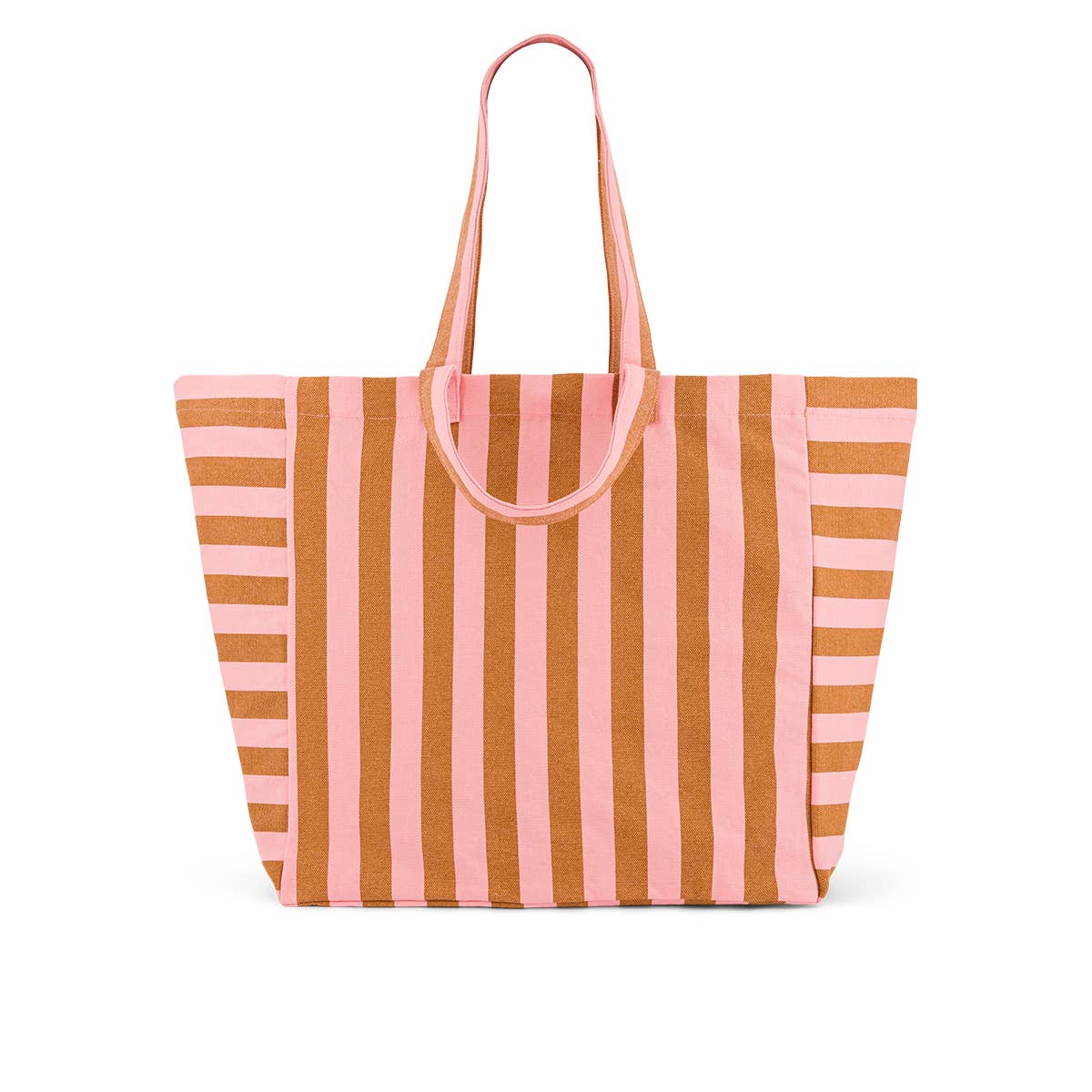 ELISA TOTE BAG STRIPES CARAMEL / STRAWBERRY: CARAMEL / STRAWBERRY / STRIPES