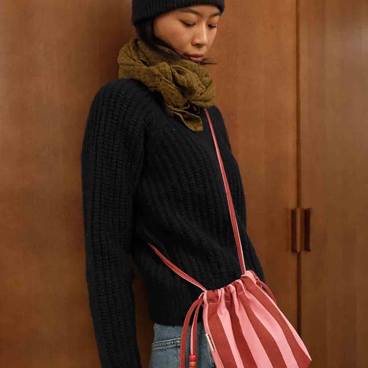 BILLIE BAG STRIPES BRICK / PINK