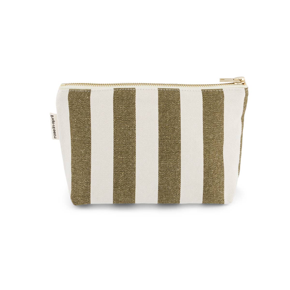 POUCH SOFIA STRIPES OLIVE / GREIGE: OLIVE / GREIGE / STRIPES