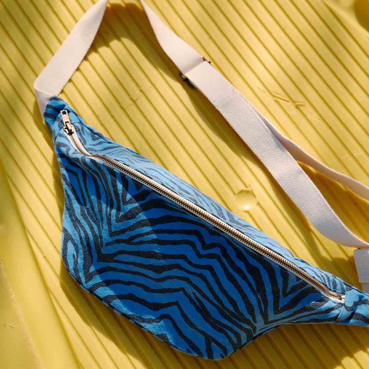 WOMEN BUM BAG ZEBROU GREEK BLUE