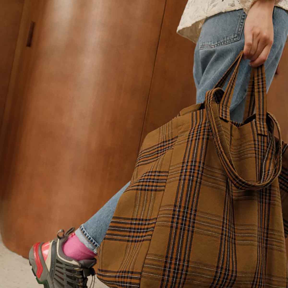 ELISA TOTE BAG TARTAN