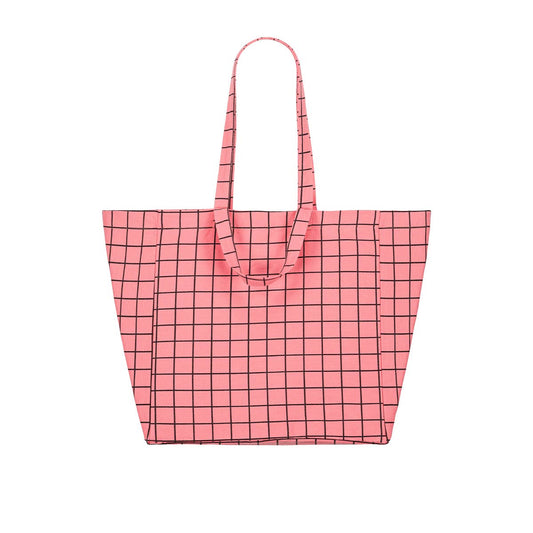 ELISA TOTE BAG  CHECK FUNKY PINK