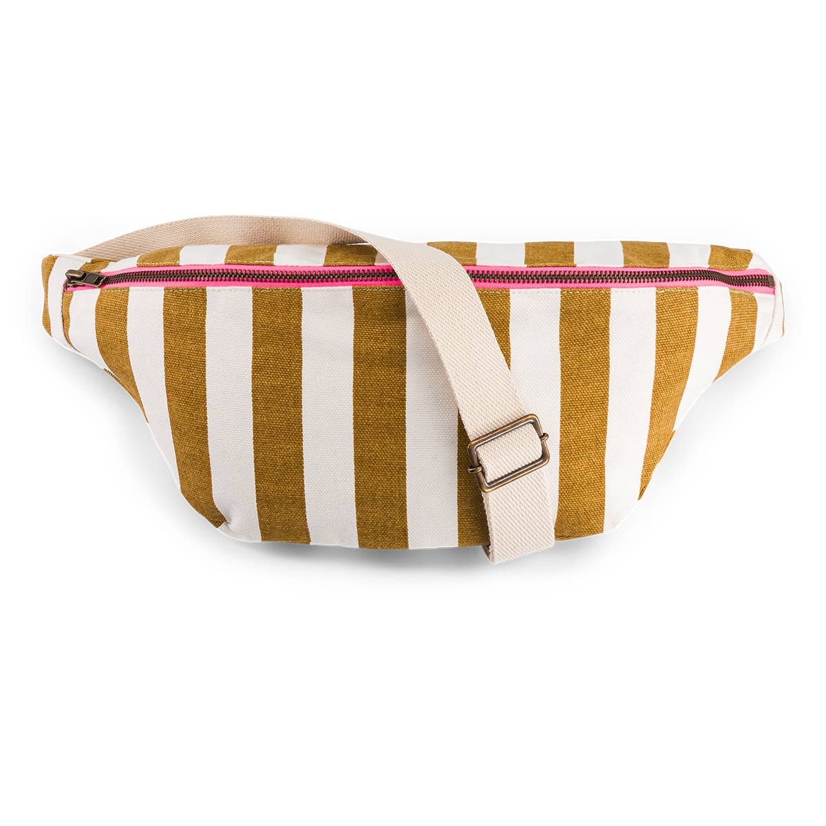 WOMEN BUM BAG STRIPES CARAMEL: TOFFEE / SCRATCH