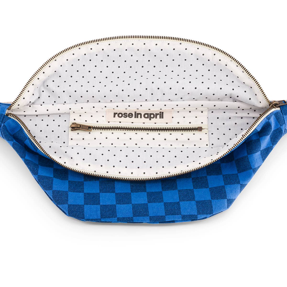 WOMEN BUM BAG CHECKERBOARD GREEK BLUE / NAVY BLUE