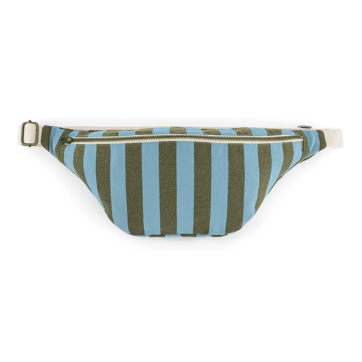 WOMEN BUM BAG STRIPES OLIVE / BLUE