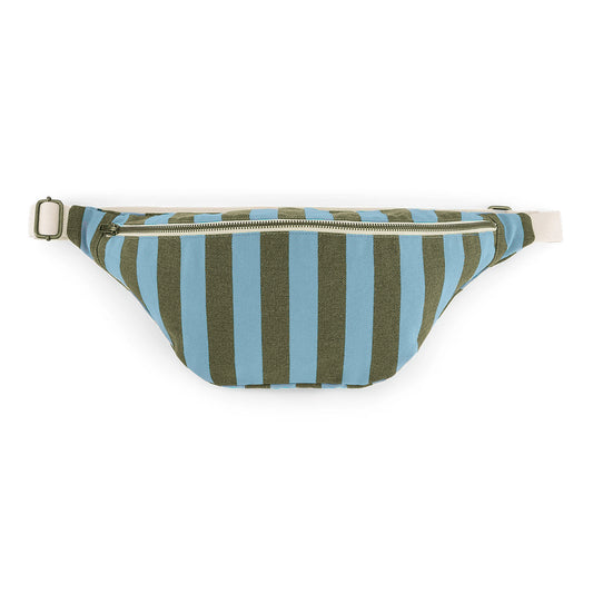 WOMEN BUM BAG STRIPES OLIVE / BLUE